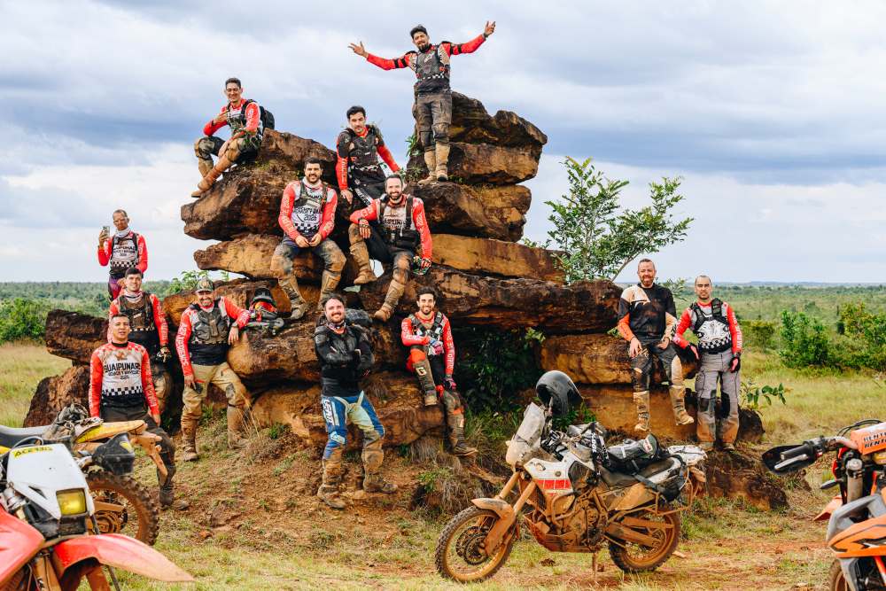 Grupo de motoaventureros con el que fue Andrés Felipe Arroyave. Foto: Juan Canizales.